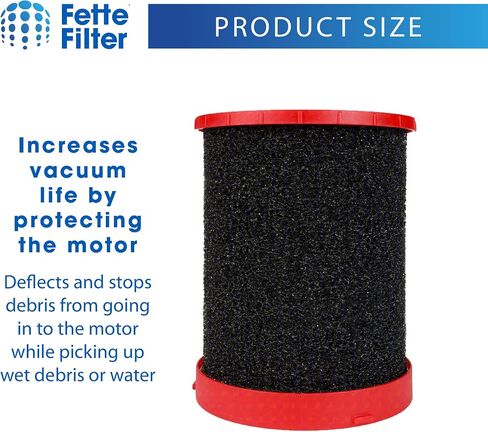 Fette Filter - 49901977 Large Wet/Dry Vacuum HEPA Filter Compatible with Milwaukee M18 Fuel Wet/Dry Vacuums Models 0910-20, 0920-20, 0920-22HD, 0930-22HD, 0931-20 - Part # 49-90-1977 Pack of 2 in Saudi Arabia