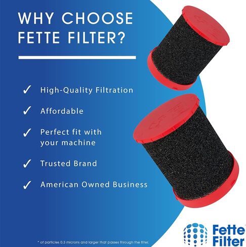 Fette Filter - 49901977 Large Wet/Dry Vacuum HEPA Filter Compatible with Milwaukee M18 Fuel Wet/Dry Vacuums Models 0910-20, 0920-20, 0920-22HD, 0930-22HD, 0931-20 - Part # 49-90-1977 Pack of 2 in Saudi Arabia