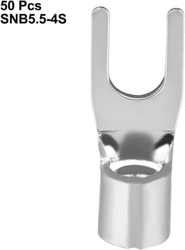 uxcell 50x Fork Type Copper Non-Insulated Spade Terminals SNB5.5-4S, 12-10 Wire Size, 8 Stud Size in Saudi Arabia