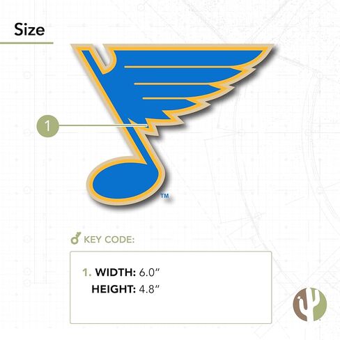Desert Cactus St. Louis Blues Sticker NHL Feeld National Hockey League Vinyl Scal Lucp Botto Mater Carbook (فردي F) in Kuwait