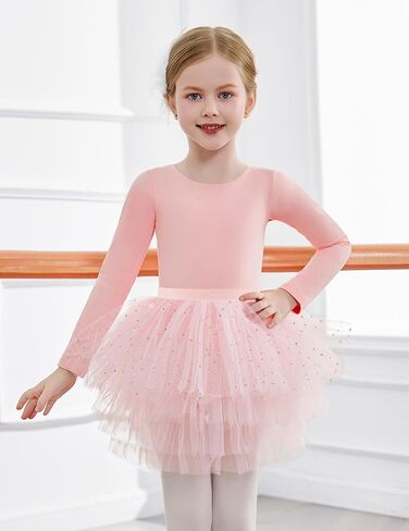 Zaclotre Toddler Girls Ballet Ballet مع أزياء رقص Ballerina ذات الأكمام الطويلة in Saudi Arabia