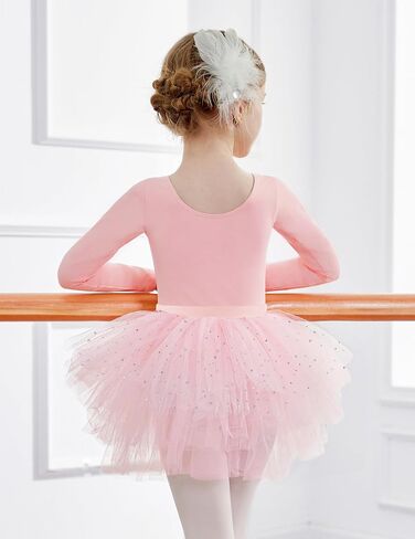 Zaclotre Toddler Girls Ballet Ballet مع أزياء رقص Ballerina ذات الأكمام الطويلة in Saudi Arabia