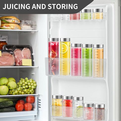 8 Oz Glass Juice Bottles, 4 Pack Glass Bottles with Lids, BPA Free, Borosilicate Glass, Leak Proof Lids for Juicing, Smoothies, Infused Water, Beverage Storage, Shaker Bottles in Saudi Arabia