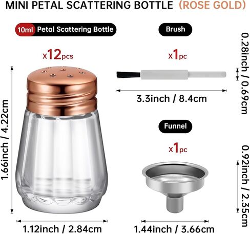 0.3 OZ Mini Salt and Pepper Shakers 12 Pcs - Small Mini Salt Shaker Clear Seasoning Shakers Tiny Glass Spice Containers, Portable Small Seasonging Jars for kitchen, Picnic (Silver) in Kuwait