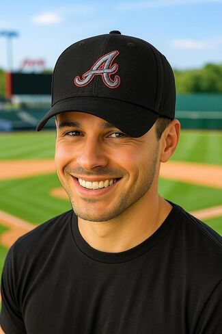Atlanta Baseball Baseball Black MVP Hat Classic Edition Home Team Logo قابلة للتعديل. in Saudi Arabia