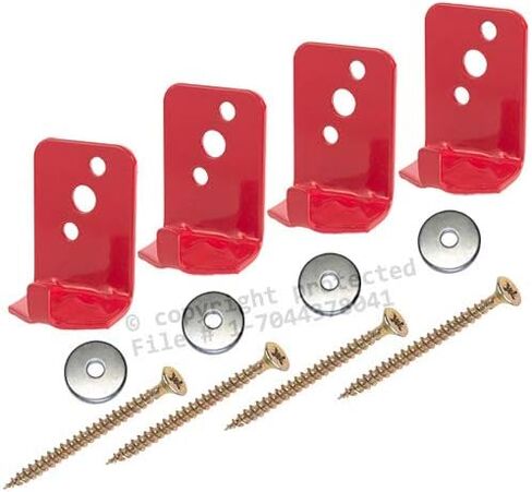(Lot of 4) Fire Extinguisher Bracket, Wall Hook, Mount, Hanger, Universal for 5 Lb. Extinguishers with Screws and WASHERS in Saudi Arabia