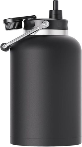 Zenbo One Gallon Jug with Straw, 128 oz Double Wall Vacuum Insulated Sports Water Bottle, Keeps Cold up to 48 Hours, Leak-Proof & Sweat-Proof Stainless Steel Water Jug for Gym, Outdoor & Camping in Kuwait