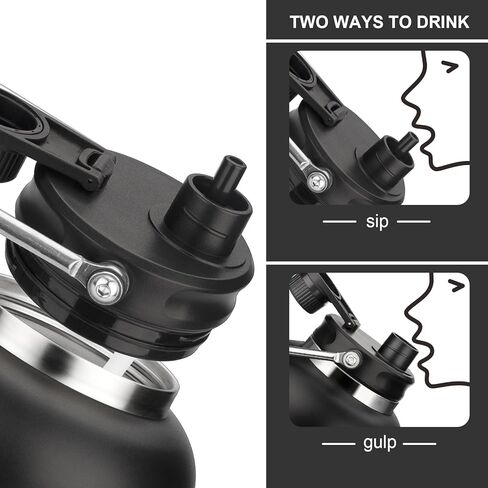 Zenbo One Gallon Jug with Straw, 128 oz Double Wall Vacuum Insulated Sports Water Bottle, Keeps Cold up to 48 Hours, Leak-Proof & Sweat-Proof Stainless Steel Water Jug for Gym, Outdoor & Camping in Kuwait