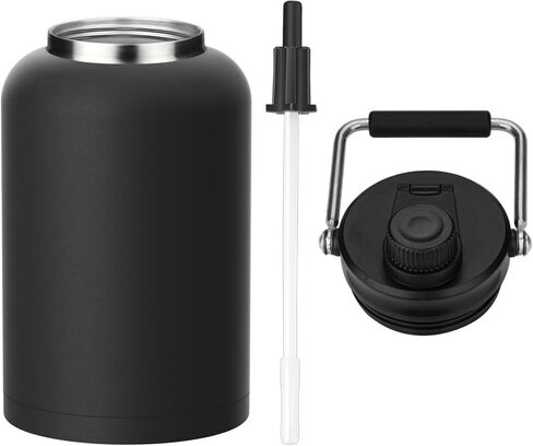 Zenbo One Gallon Jug with Straw, 128 oz Double Wall Vacuum Insulated Sports Water Bottle, Keeps Cold up to 48 Hours, Leak-Proof & Sweat-Proof Stainless Steel Water Jug for Gym, Outdoor & Camping in Kuwait