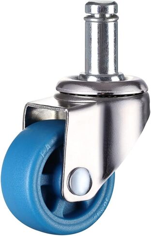 1/4PCS 360 Degree Swivel Casters Wheel Rubber Rollers Blue No Noise Wheels(B1246,4PCS 1.25 Inch) in Saudi Arabia