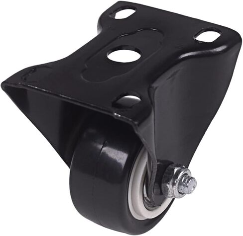 4Pcs 1.6 Inch Dia Heavy Duty 200KG Black Polyurethane Fixed Castor Wheels Trolley Furniture Caster in Saudi Arabia
