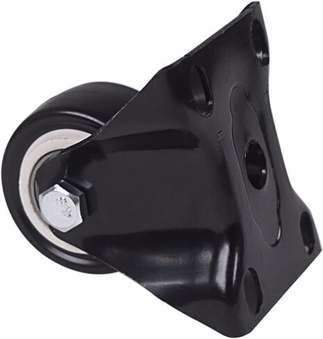 4Pcs 1.6 Inch Dia Heavy Duty 200KG Black Polyurethane Fixed Castor Wheels Trolley Furniture Caster in Saudi Arabia