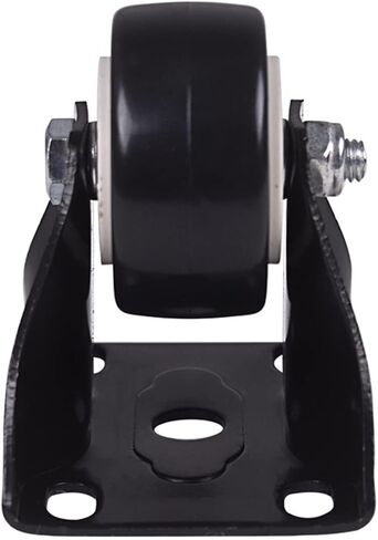 4Pcs 1.6 Inch Dia Heavy Duty 200KG Black Polyurethane Fixed Castor Wheels Trolley Furniture Caster in Saudi Arabia
