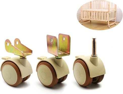 4Pcs Furniture Swivel Casters Cabinet Clamp with Brake Wheels Nylon Furniture Support Leg(22mm-01) in Saudi Arabia