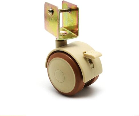 4Pcs Furniture Swivel Casters Cabinet Clamp with Brake Wheels Nylon Furniture Support Leg(22mm-01) in Saudi Arabia