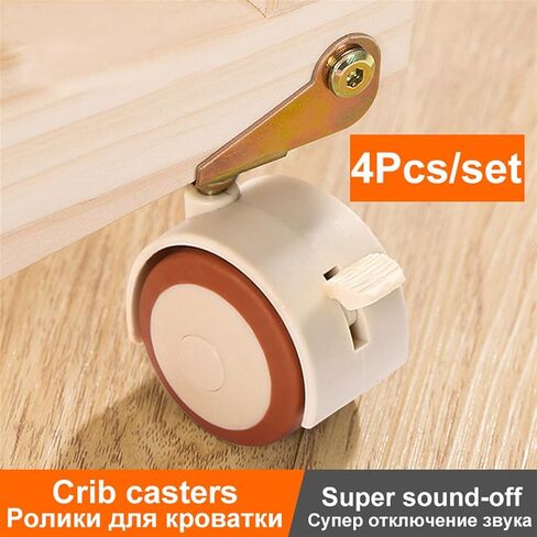 4Pcs Furniture Swivel Casters Cabinet Clamp with Brake Wheels Nylon Furniture Support Leg(22mm-01) in Saudi Arabia