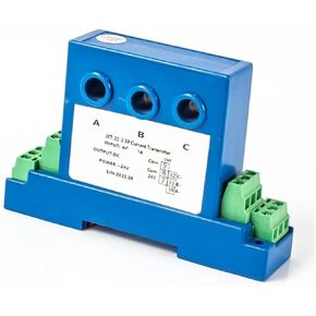 جهاز إرسال تيار تيار ثلاثي المراحل 0-5V DC24V مستشعر مستشعر تيار ثلاثي الطور AC0-1A 0-10A 0-30A (إدخال AC 0-5A) in Kuwait