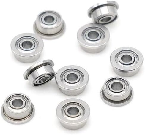 10Pcs FR144ZZ Flange Ball 1/8" x1/4" x7/64 Double Metal Double Shielded Bearings 3.175x6.35x2.779mm Inch Size Ball Bearings in Saudi Arabia