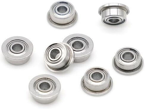 10Pcs FR144ZZ Flange Ball 1/8" x1/4" x7/64 Double Metal Double Shielded Bearings 3.175x6.35x2.779mm Inch Size Ball Bearings in Saudi Arabia