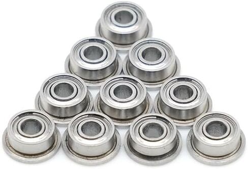 10Pcs FR144ZZ Flange Ball 1/8" x1/4" x7/64 Double Metal Double Shielded Bearings 3.175x6.35x2.779mm Inch Size Ball Bearings in Saudi Arabia