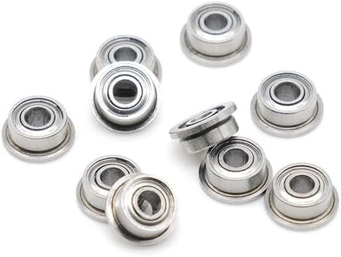 10Pcs FR144ZZ Flange Ball 1/8" x1/4" x7/64 Double Metal Double Shielded Bearings 3.175x6.35x2.779mm Inch Size Ball Bearings in Saudi Arabia