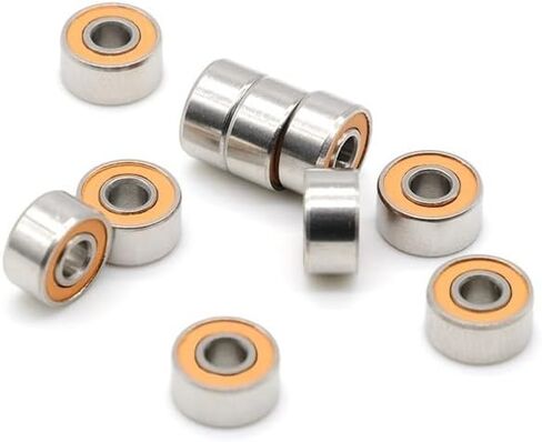 10pcs بكرة الصيد تحمل S693-2RS ABEC-7 3X8X4MM ملم من الفولاذ المقاوم للصدأ هجين المحامل 693 2RS ​​LD in Saudi Arabia