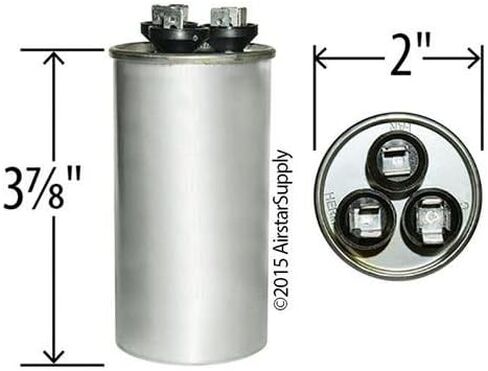 Carrier P291-3074R - 30 + 7.5 uF MFD x 440 VAC Genteq Replacement Dual Capacitor Round # C43075R/97F9982 in Saudi Arabia