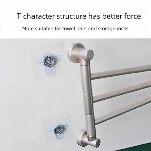 2 pcs Adhesive Screw Hook,（16mm） Transparent Water Proof Small U-Shape Variable Pitch Double Screw Type Sticky Wall Hooks for Kitchen, Bathroom, Office in Saudi Arabia