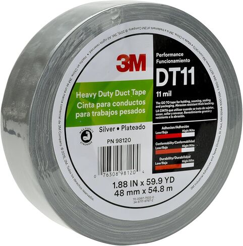 3M شريط لاصق شاق DT11 Silver ، 48 مم × 54.8 م 8 مل ، ملفوف بشكل فردي معبأة بشكل مريح (لفة واحدة) in Kuwait