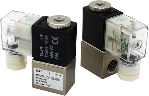 2V025-08 2V025-06 مفتوحة عادة 12V 24V 220V 1/4INCH BSP 2 الطريق 2 الموضع صمام الملف اللولبي 2V025-08 صمام التحكم الهوائي 1PC (بدون تركيبات ، 2V025-06-NO AC110V) in Saudi Arabia