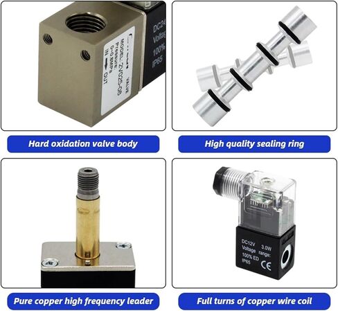2V025-08 2V025-06 مفتوحة عادة 12V 24V 220V 1/4INCH BSP 2 الطريق 2 الموضع صمام الملف اللولبي 2V025-08 صمام التحكم الهوائي 1PC (بدون تركيبات ، 2V025-06-NO AC110V) in Saudi Arabia