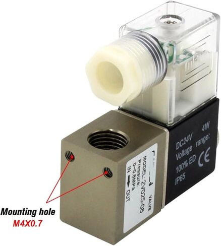 2V025-08 2V025-06 مفتوحة عادة 12V 24V 220V 1/4INCH BSP 2 الطريق 2 الموضع صمام الملف اللولبي 2V025-08 صمام التحكم الهوائي 1PC (بدون تركيبات ، 2V025-06-NO AC110V) in Saudi Arabia