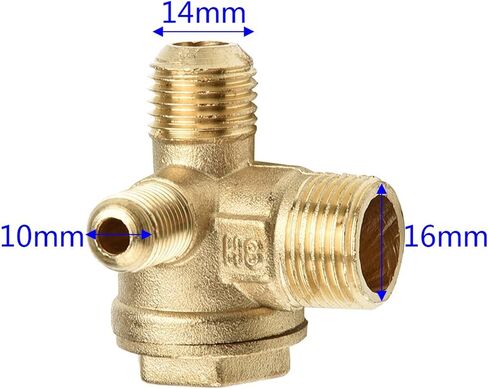 3 Port Brass Central Pneumatic Valves Air Compressor Check Valve Thread Male Thread Check Valve Connector Tool DIY Home Tools 1Pcs in Saudi Arabia