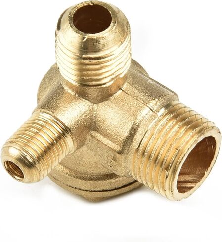 3 Port Brass Central Pneumatic Valves Air Compressor Check Valve Thread Male Thread Check Valve Connector Tool DIY Home Tools 1Pcs in Saudi Arabia