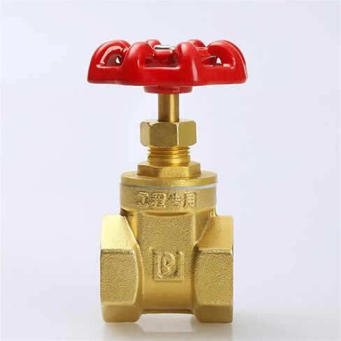 1pcs صمام بوابة النحاس المائي مقبض مقبض على شكل قبعة حمراء على شكل موانئ مزدوجة ملولبة (DN25) in Saudi Arabia