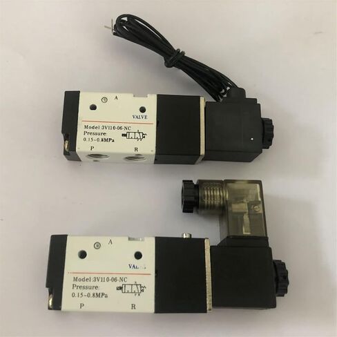 3V110-06 12V 1/8" Solenoid Valve 3 Way Pneumatic Air Control Valve Electric Gas Magnetic Valve Alumium Body 1Pcs(Transparent,Onecolor) in Saudi Arabia