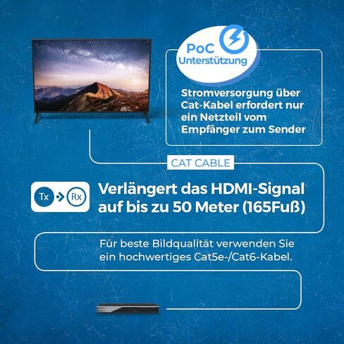 4K HDMI/USB-C Extender by OREI, Over Single Cat6/Cat7 Cable Wall Plate Transmitter 4K @ 60Hz UltraHD with HDR & IR Control - Up to 165 ft in Saudi Arabia