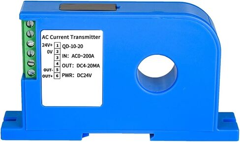 AC Current Transmitter 5A 10A 200A 600A 20mm 35mm 4-20mA 0-10V Sensor RS485 Current Transducer(20mm,AC0-5A_0-10V OUTPUT_DC24V) in Saudi Arabia