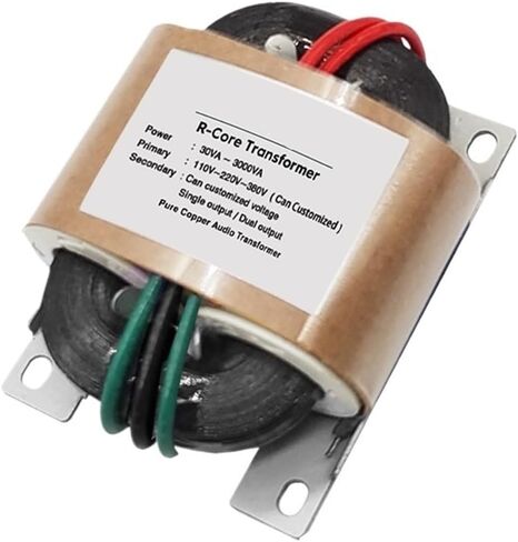 5W R-CORE TRANSPLER DUAL OUTPUT 12V-0-12V 15V-0-15V /18V /24V 3WIRES PURE COPPER WIRE AUDIO SUPPLIFIER استخدم الإدخال 220V 110V (الإدخال 220V ، 18V-0-18V) in Kuwait