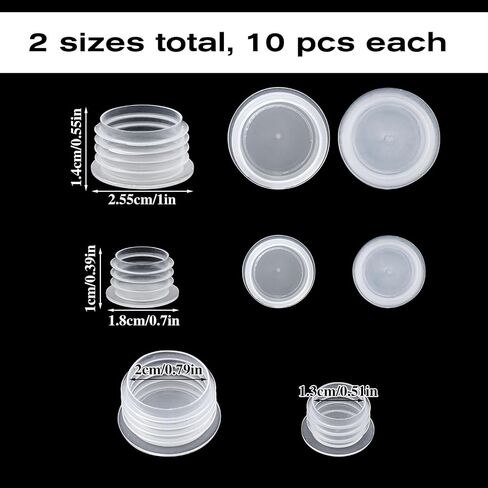 30PCS Plastic Salt And Pepper Shaker Stoppers, 20mm/13mm Stoppers for Salt and Pepper Shakers, Replacement Salts and Peppers Shaker Plug for Pots, Bottles and Pipes in Saudi Arabia