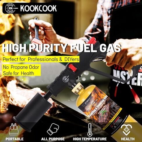 14.1oz mapp gas 2 packs kit 99.99 ٪ نقاء مرتفع يساوي غاز Mapp أكثر سخونة من البروبان لا توجد رائحة طهي غاز التخييم إلى Broil sous vide لللحام نحاس لحام الشعلة البروبان in Saudi Arabia