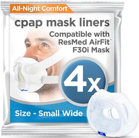 بطانات قناع CPAP من resplabs المتوافقة مع قناع ResMed AirFit F30i لكامل الوجه CPAP - واسع (عبوة من 4 قطع) in Saudi Arabia