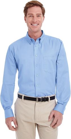 Foundation 100% Cotton Long-Sleeve Twill Shirt with Teflon (M581) in Saudi Arabia