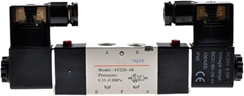 Solenoid Valve 4V200 Series (5/2,5/3 way) 4V210 4V220 4V230 220V 110V 24V 12V Terminal/Grommet type Single/Double solenoid(4V210-06(grommet),DC 12V) in Saudi Arabia