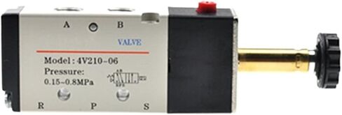 Solenoid Valve 4V200 Series (5/2,5/3 way) 4V210 4V220 4V230 220V 110V 24V 12V Terminal/Grommet type Single/Double solenoid(4V210-06(grommet),DC 12V) in Saudi Arabia