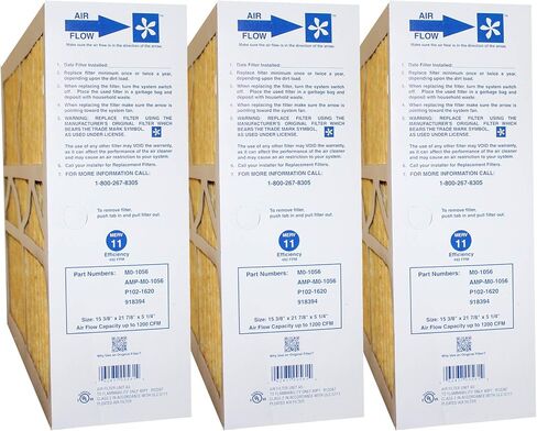 M0-1056 Genuine 16x20x5 (Actual Size:15-3/8" x 21-7/8" x 5-1/4") Merv 11 Goodman, Electro-Air, Five Seasons, Carrier, Amana 16X20 Media Filters- Case of 3 Filters in Saudi Arabia