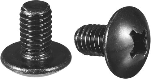 uxcell M6-1 x 12mm Truss Head Phillips Machine Screws, Full Thread, Phillips Drive, 304 Stainless Steel 18-8, Black Oxide Finish, Quantity 15 in Saudi Arabia