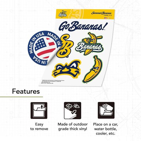 Desert Cactus Savannah Bananas Sticker Secal Vinyl Baseball Laptop Botto Scrapbook (Type 2-3) in Kuwait
