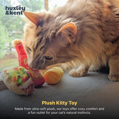 Huxley & Kent Cat Toy | Strawberry Donut | Strong Catnip Filled Cat Toy | Soft Plush Kitty Toy with Catnip and Crinkle | Kittybelles in Saudi Arabia