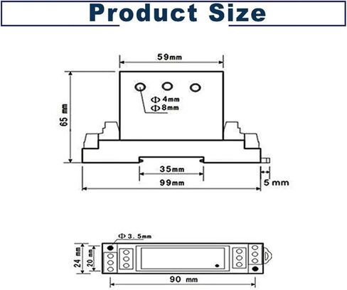 8 ملم ثقب DC12V Three-Phase AC Transmitter 10A 20a 50a تقسيم المستشعر الحالي 4-20MA 0-20MA 0-10MA (4-20MA ، 3PH-AC 0-30A) in Kuwait